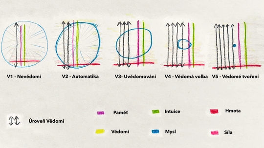 Dílna vědomí: Pět úrovní na cestě k vědomému tvoření